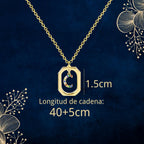 Collar con Colgante Letra Inicial Y Marco Bañado Oro de 14K acabado