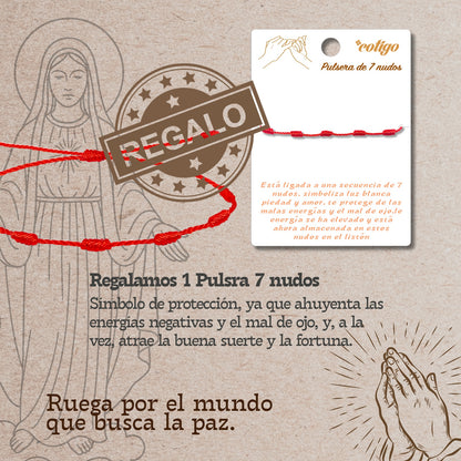 Llavero virgen de fatima Acero Inoxidable