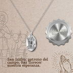 Colgante Medalla de San Isidro Labrador en Acero Inoxidable cotigo