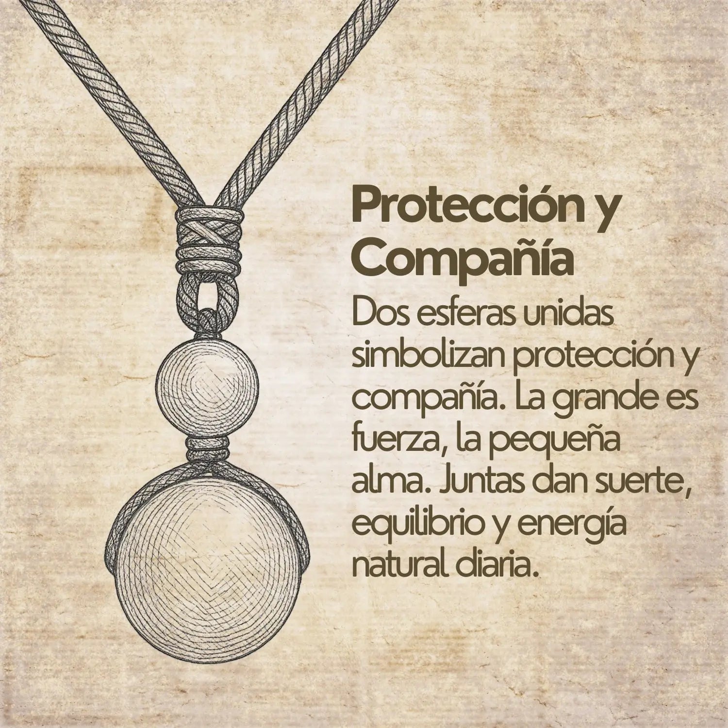 Colgante de piedra natural 14 mm 🌈 ¡Hecho a mano y con significado único! 🔮 Cuerda ajustable 40–70 cm - cotigo