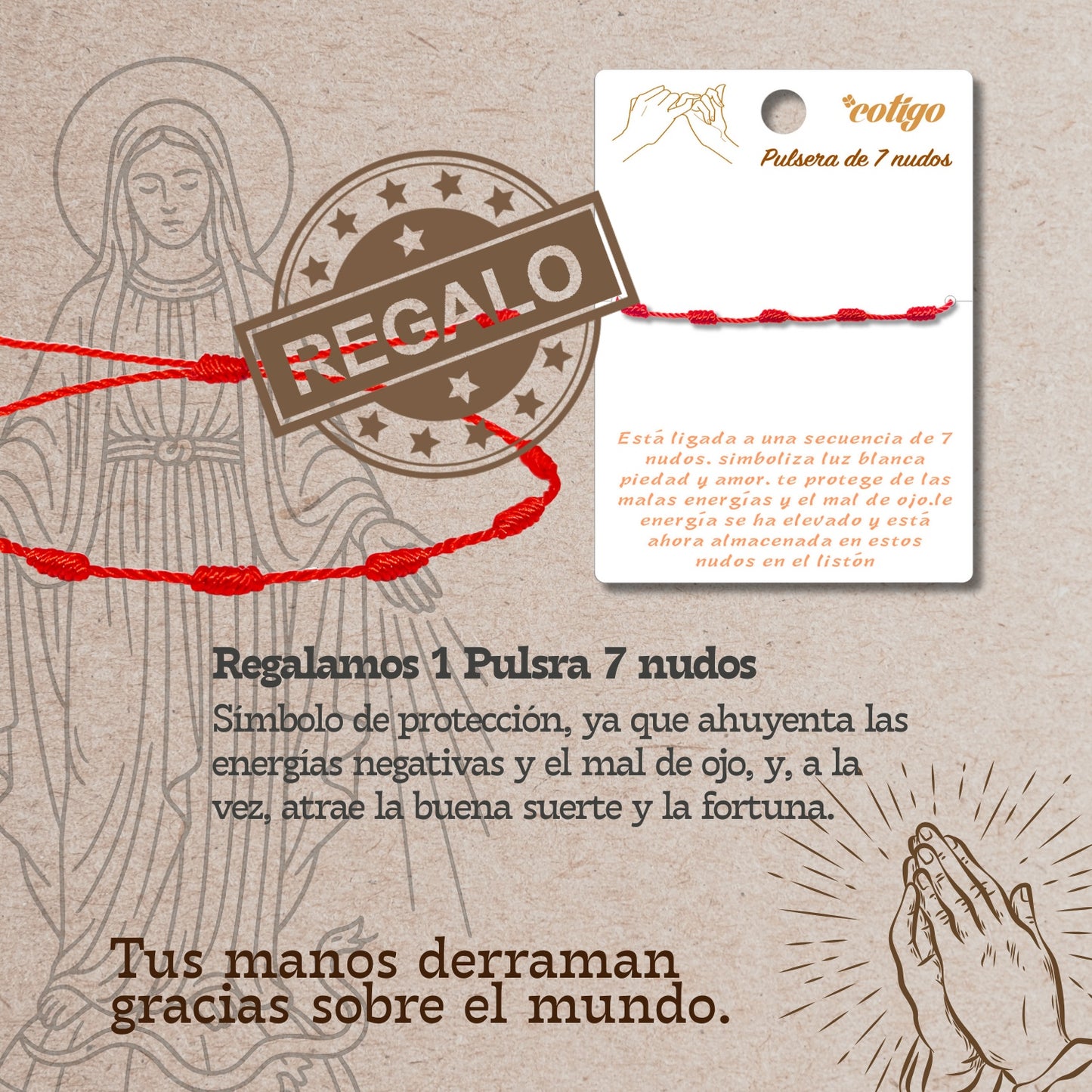 Colgante Acero Virgen de la Milagrosa color Plateado