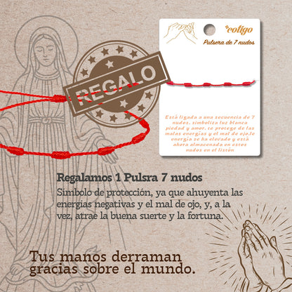 Colgante Acero Virgen de la Milagrosa color Plateado