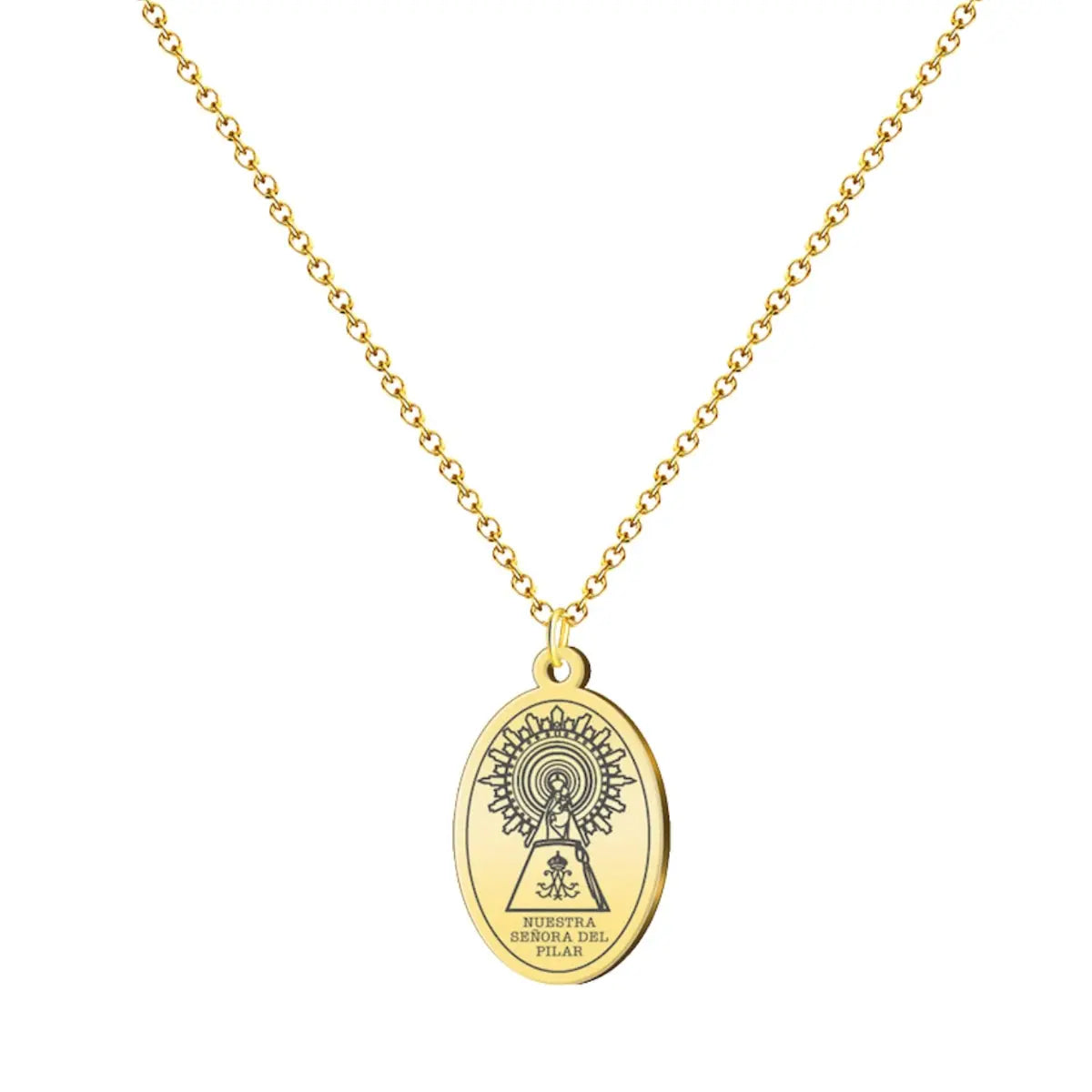 Collar Medalla Virgen del Pilar cotigo