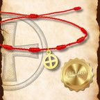 Pulsera 7 Nudos con Cruz Solar color Dorado - cotigo