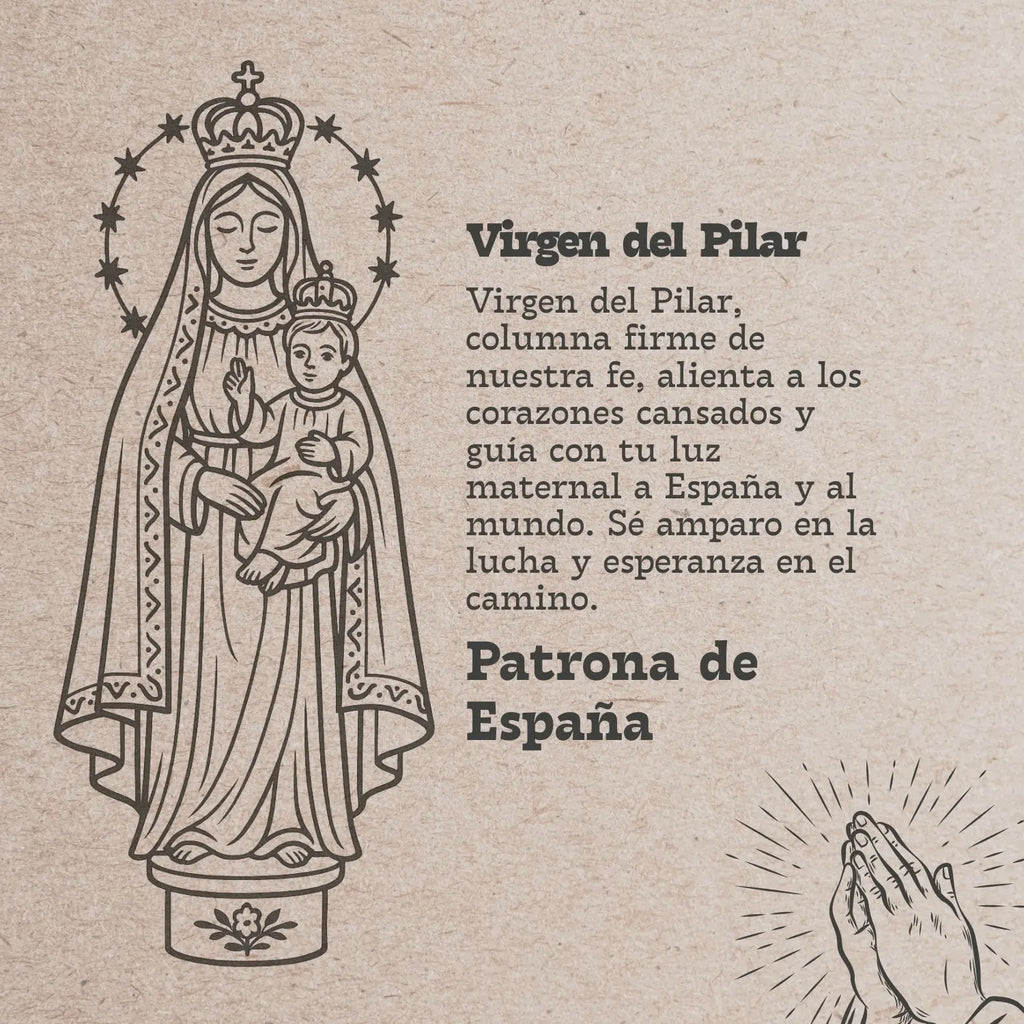Pulsera de Hilo Rojo y Virgen del Pilar en Acero Dorado - cotigo