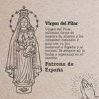Pulsera de Hilo Rojo y Virgen del Pilar en Acero Dorado - cotigo
