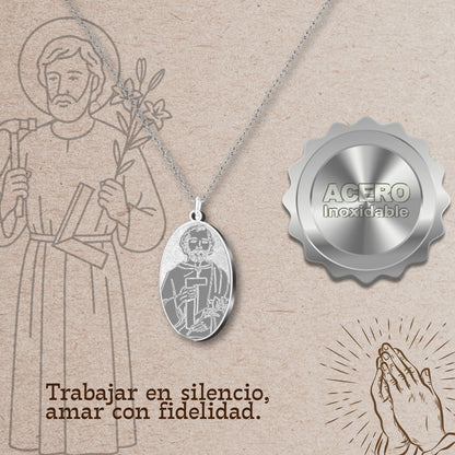 Pingente Aço SAN JOSE OBRERO Cor ouro