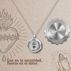 Colgante Acero CORAZON DE JESUS color Plateado - cotigo
