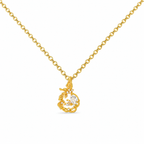 Colgante Floral con Cristal Brillante