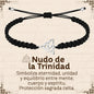 Pulsera Hilo Destino Hecho a Mano 🧵 con Amuleto de Suerte y Protección 🍀 en Acero Inoxidable 💎 - cotigo