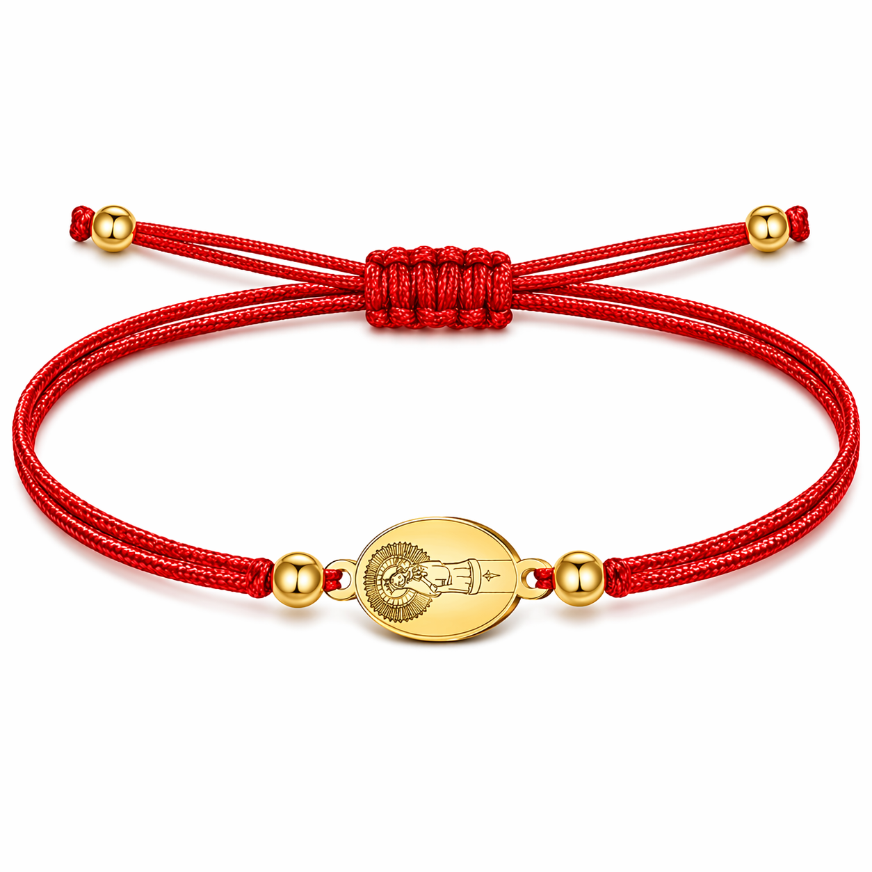 Pulsera Hilo Encerado con Medalla Virgen del Pilar cotigo