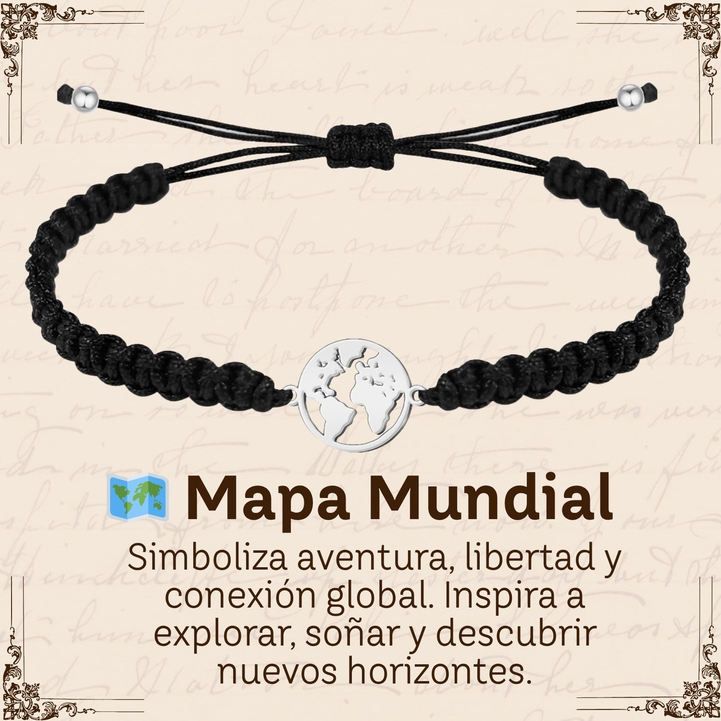 Pulsera Hilo Destino Hecho a Mano 🧵 con Amuleto de Suerte y Protección 🍀 en Acero Inoxidable 💎