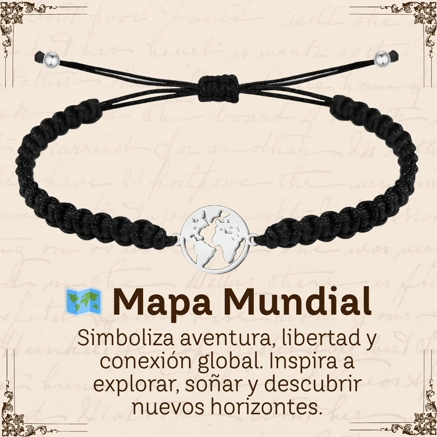 Pulsera Hilo Destino Hecho a Mano 🧵 con Amuleto de Suerte y Protección 🍀 en Acero Inoxidable 💎 - cotigo