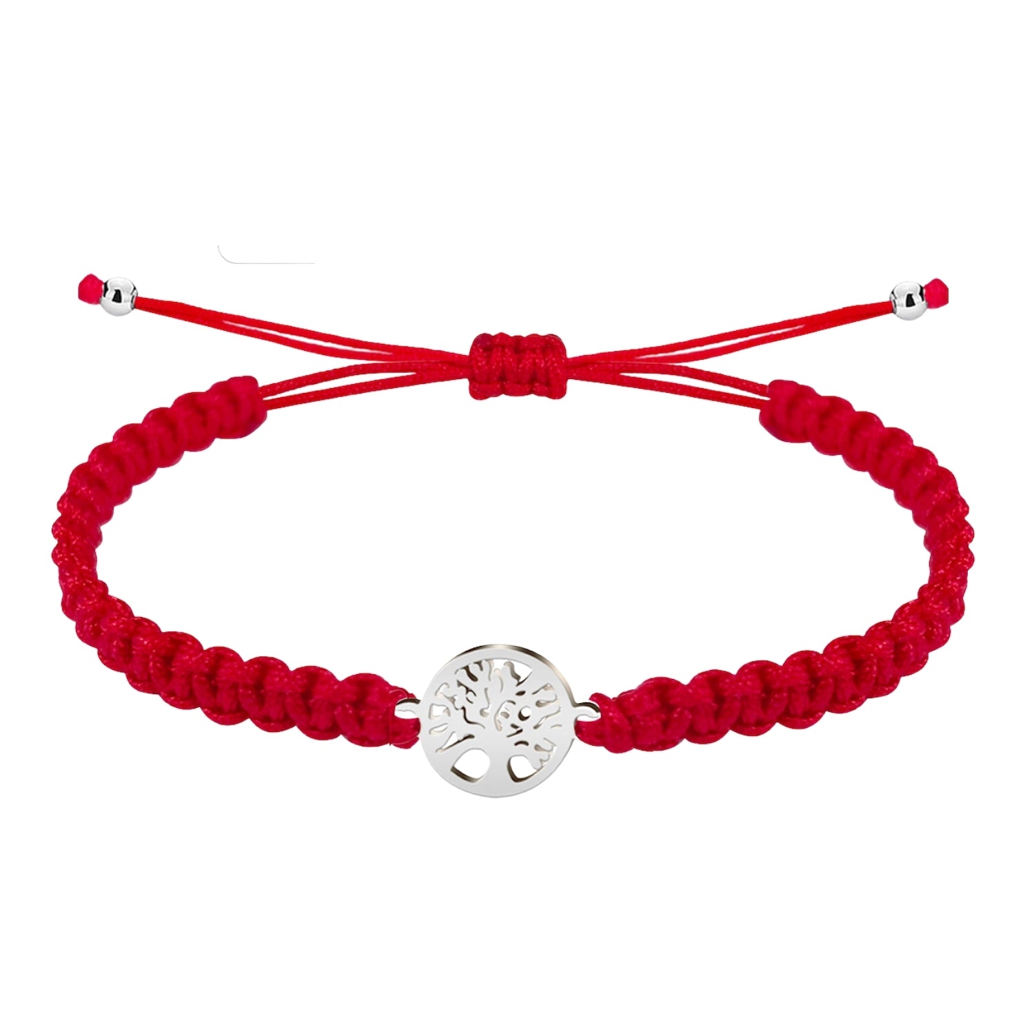 Pulsera Árbol de Vida Hilo Trenzado Acero