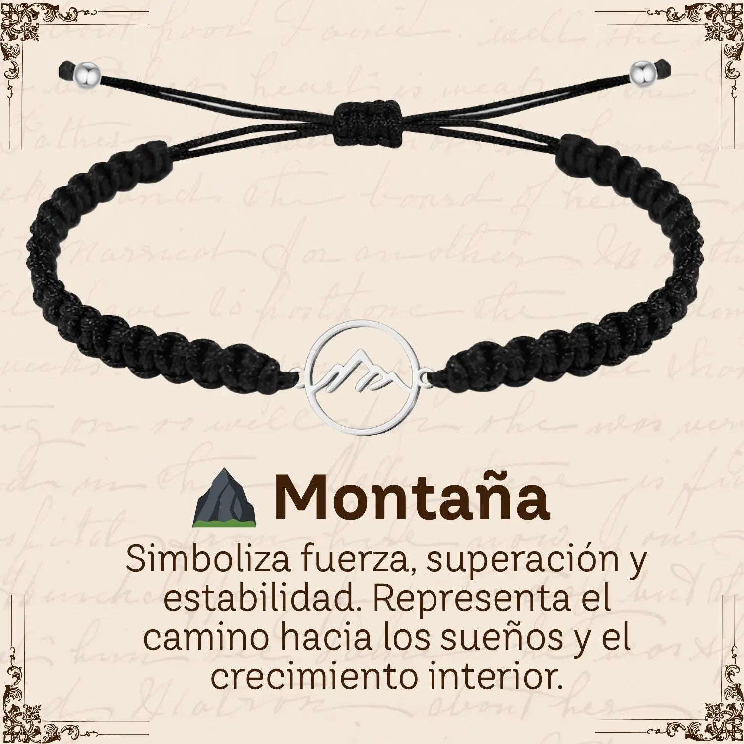 Pulsera Hilo Destino Hecho a Mano 🧵 con Amuleto de Suerte y Protección 🍀 en Acero Inoxidable 💎 - cotigo