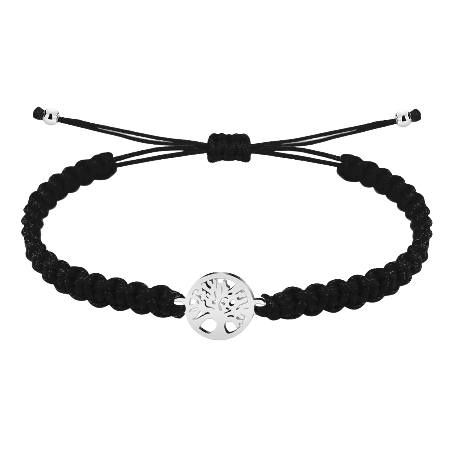 Pulsera Árbol de Vida Hilo Trenzado Acero