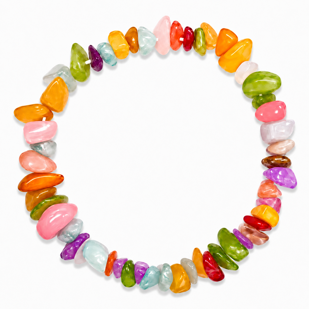 Pulsera Chip de Piedra Natural Multicolor