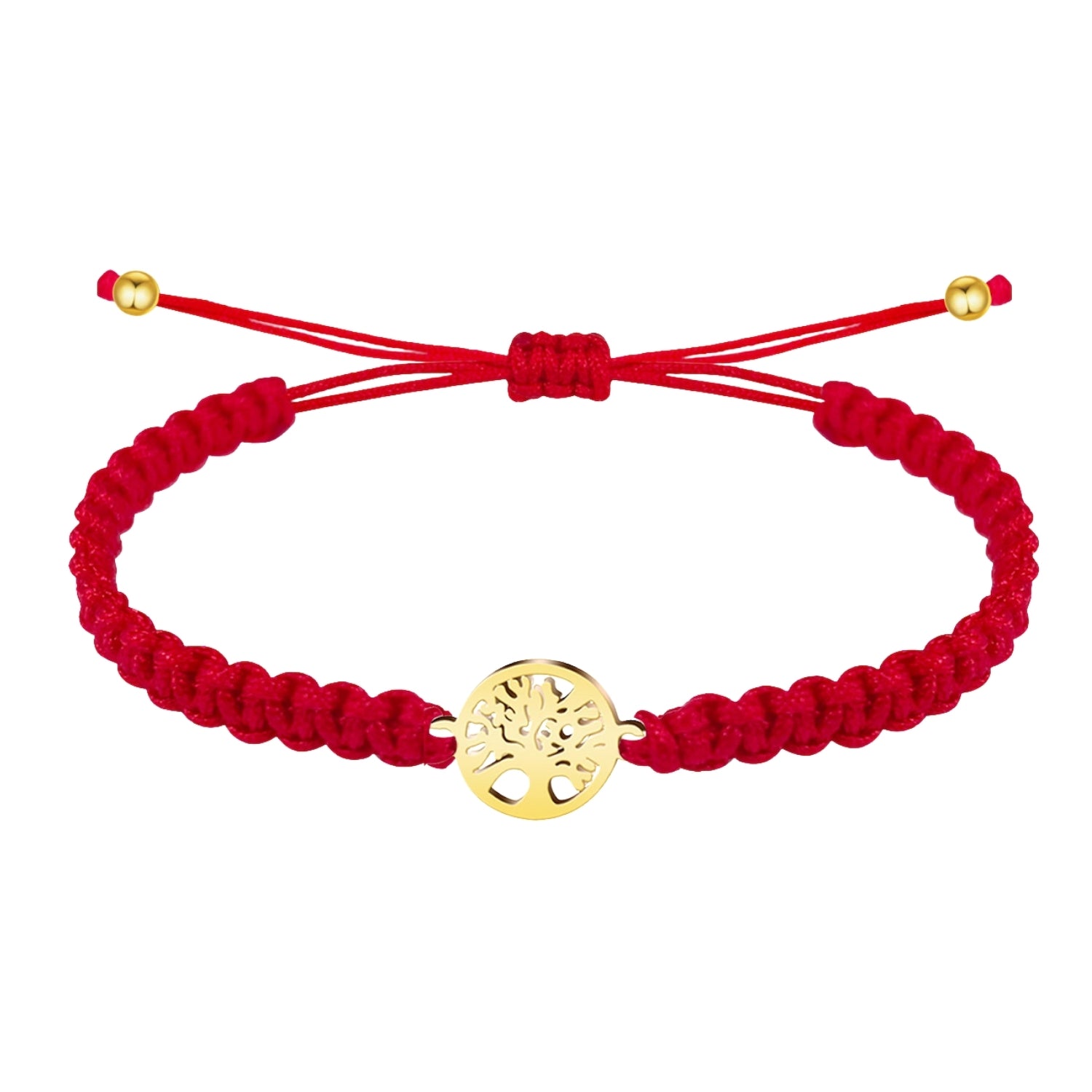 Pulsera Árbol de Vida Hilo Trenzado Acero