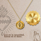 Colgante Acero CORAZON DE JESUS color Dorado - cotigo