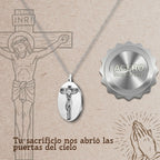 Colgante Acero Jesús Crucificado color Plateado - cotigo