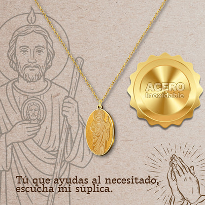 Colgante Acero SAN JUDAS TADEO color Dorado
