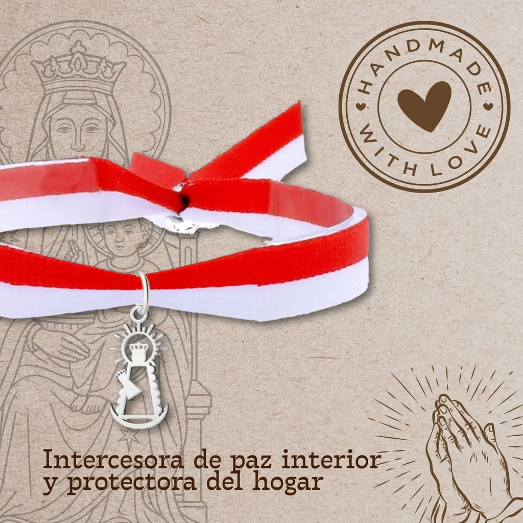 Pulsera Bandera de Cantabria con Virgen Bien Aparecida - cotigo