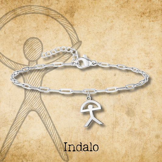 Pulsera Con Indalo Acero Plateado