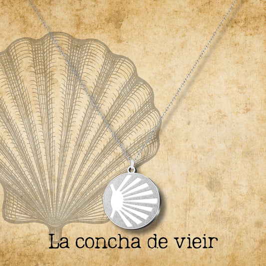 Colgante Acero La concha de vieir color Plateado