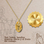 Colgante Acero SAN ISIDRO LABRADOR color Dorado - cotigo