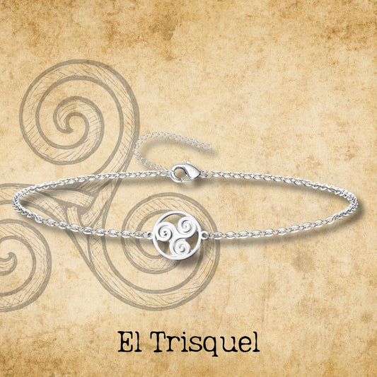 Pulsera el Trisquel Acero Plateado