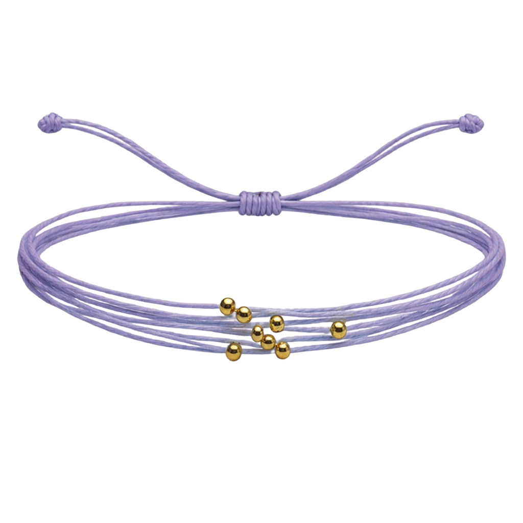 Pulsera Multihilo Encerado con Cuentas de Acero Inoxidable