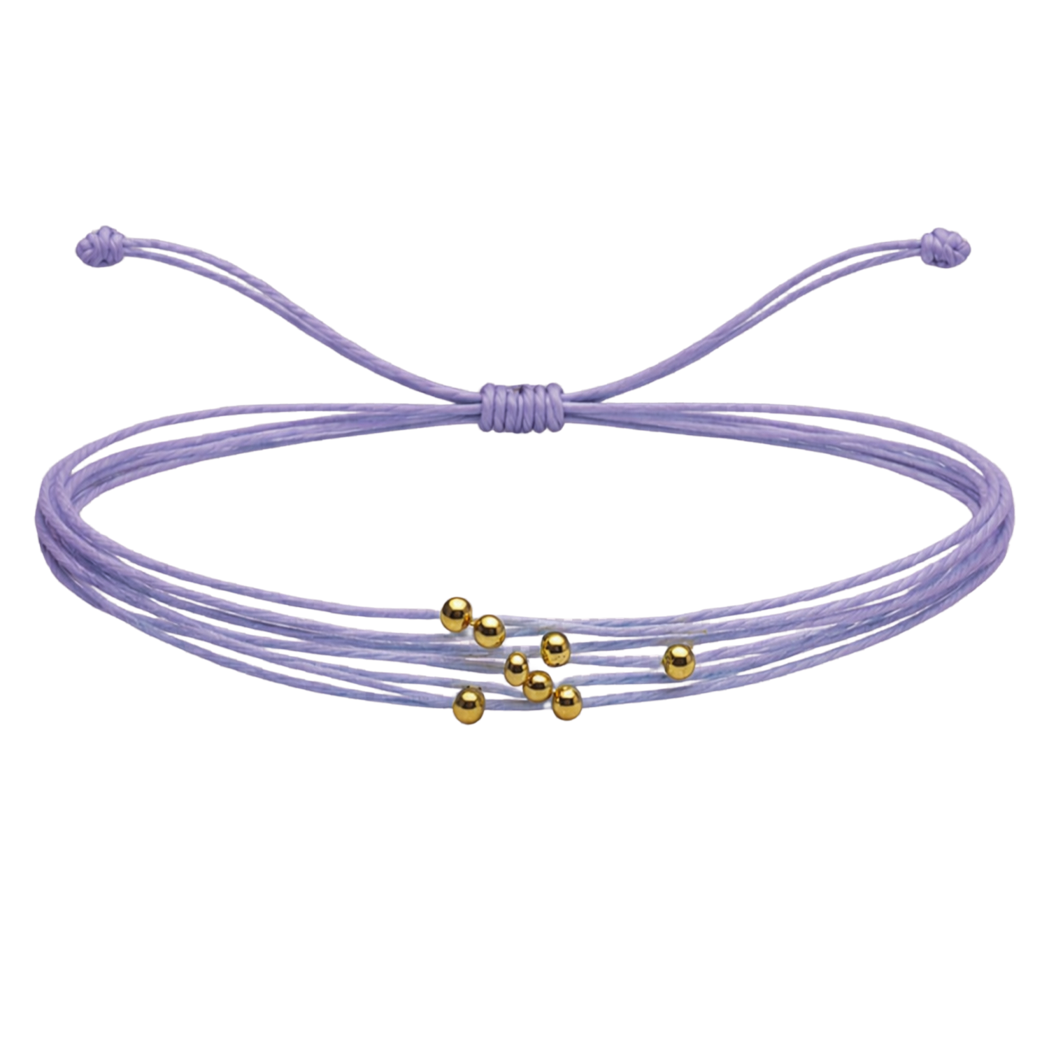 Pulsera Multihilo Encerado con Cuentas de Acero Inoxidable