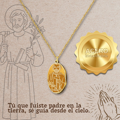 Colgante Acero SAN JOSE OBRERO color Dorado