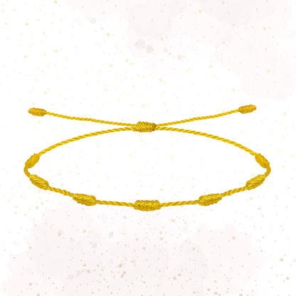 ✨ 6 Pulseras 7 Nudos Hecha a Mano 🌈 Varios Colores con Significado Especial 💫 Incluye Tarjeta Diseñada 🎁 Amuleto de Protección y Suerte 🍀
