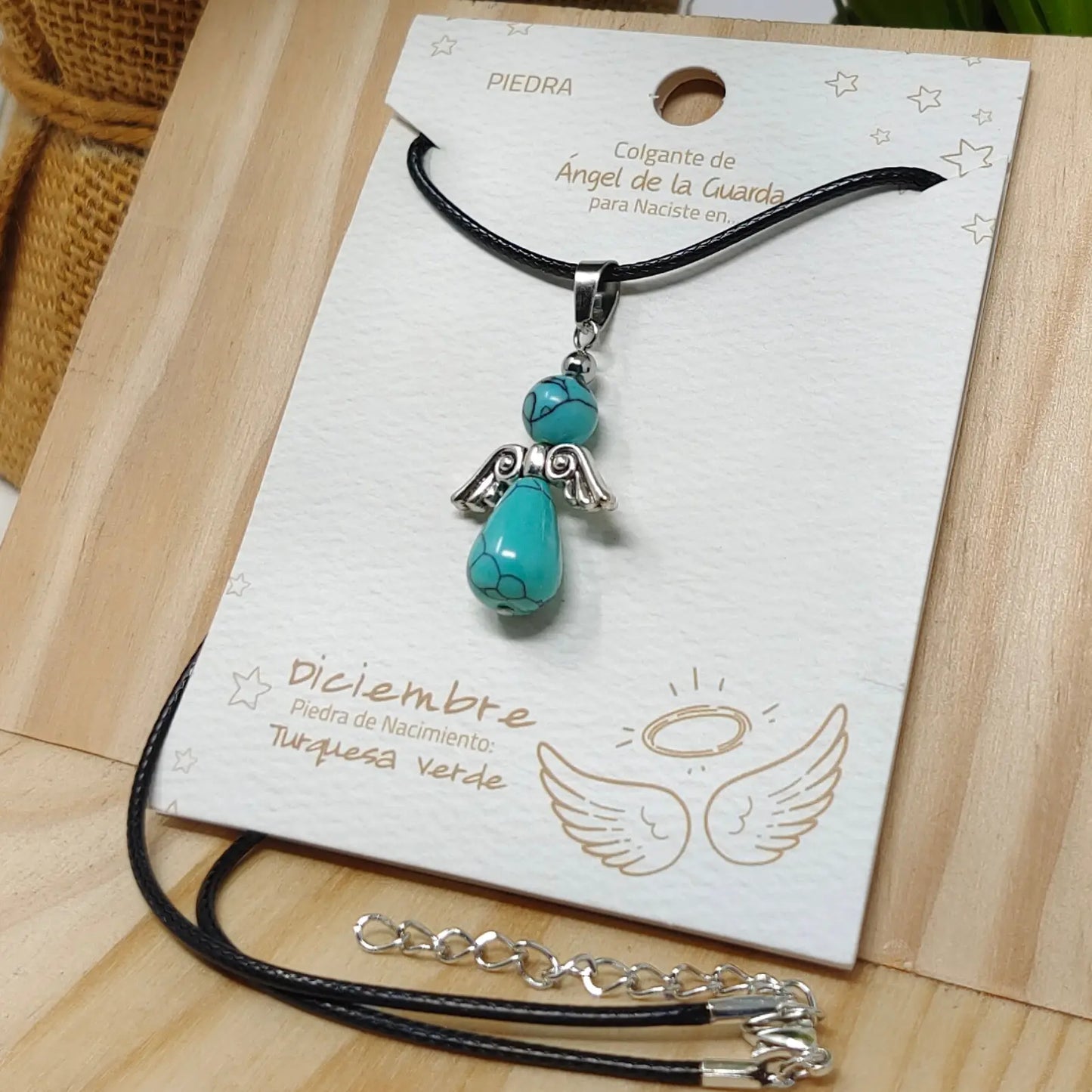 Colgante Ángel de la Guarda en Turquesa - cotigo