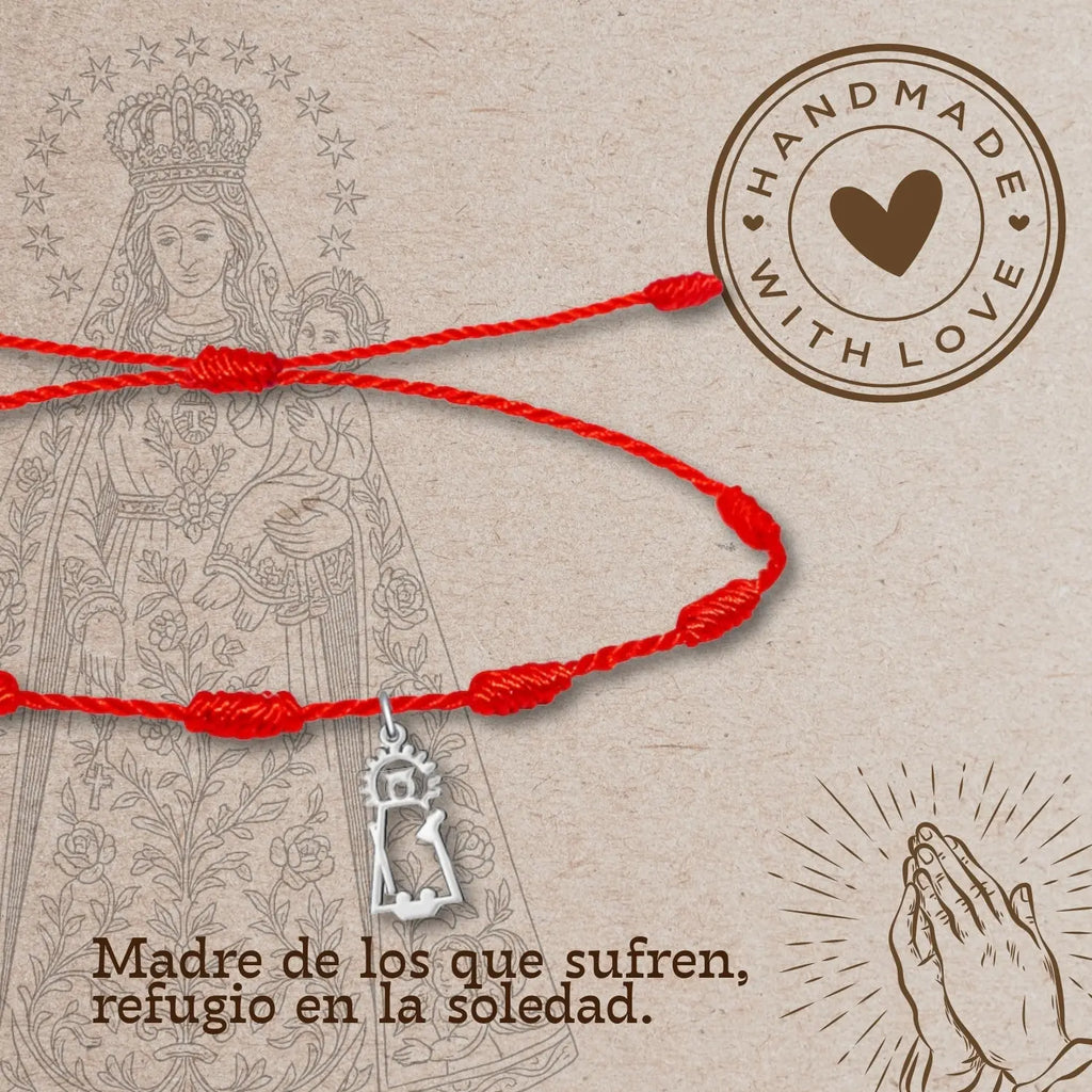 Pulsera 7 Nudos Virgen de los Desamparados Acero Plateado - cotigo