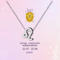 ✨Collar Zodíaco en acero inoxidable + Tarjeta con significado 💌 ¡Incluye pulsera 7 nudos y caja de regalo! 🎁✨ - cotigo