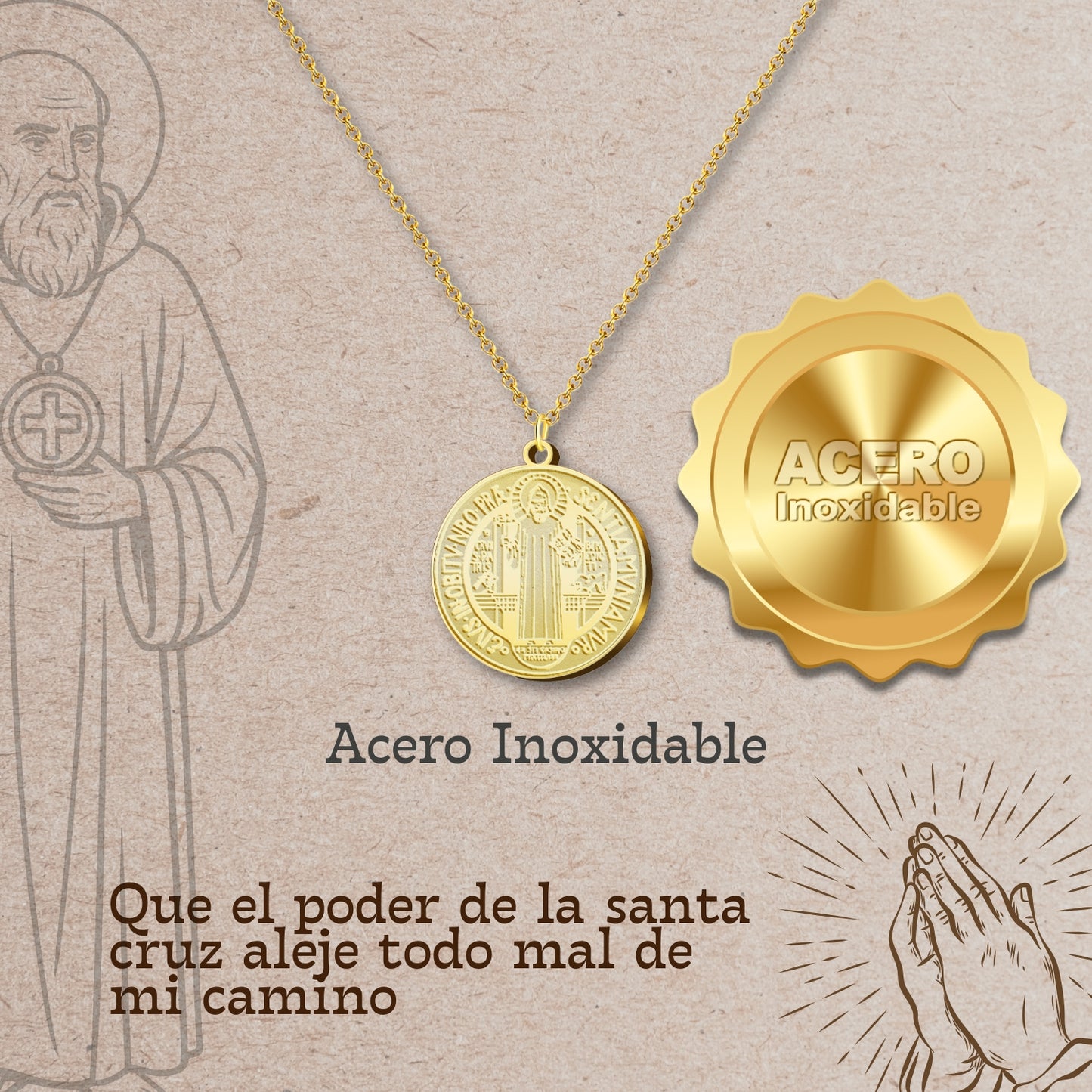 Colgante Acero SAN BENITO color Dorado