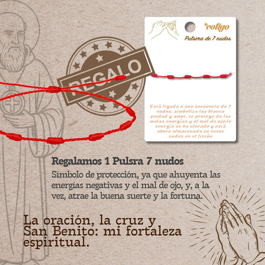 Llavero de Madera con SAN BENITO - cotigo