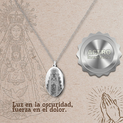 Colgante Acero Virgen del Rocío color Plateado