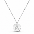 Collar Medalla de Letra Inicial con Circonitas