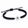 Pulsera Hilo Negro con Nudo de Bruja y Ojo Turco