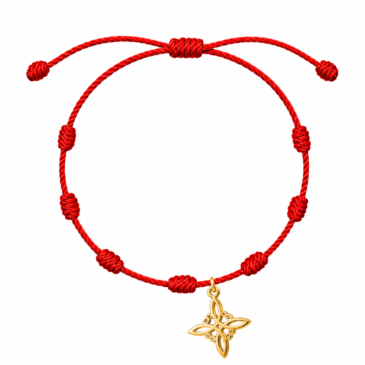 Pulsera 7 nudos con Nudo de Bruja