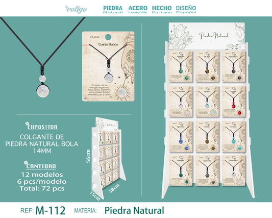 Colgante de Piedra natural 14mm