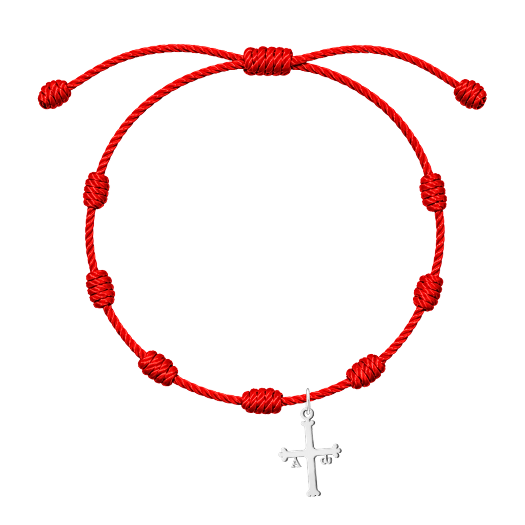 Pulsera 7 Nudos con Cruz de la Victoria en Acero