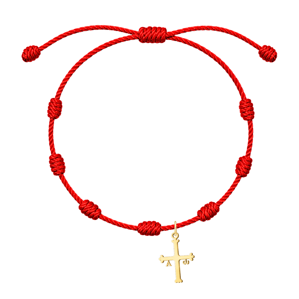 Pulsera 7 Nudos con Cruz de la Victoria en Acero