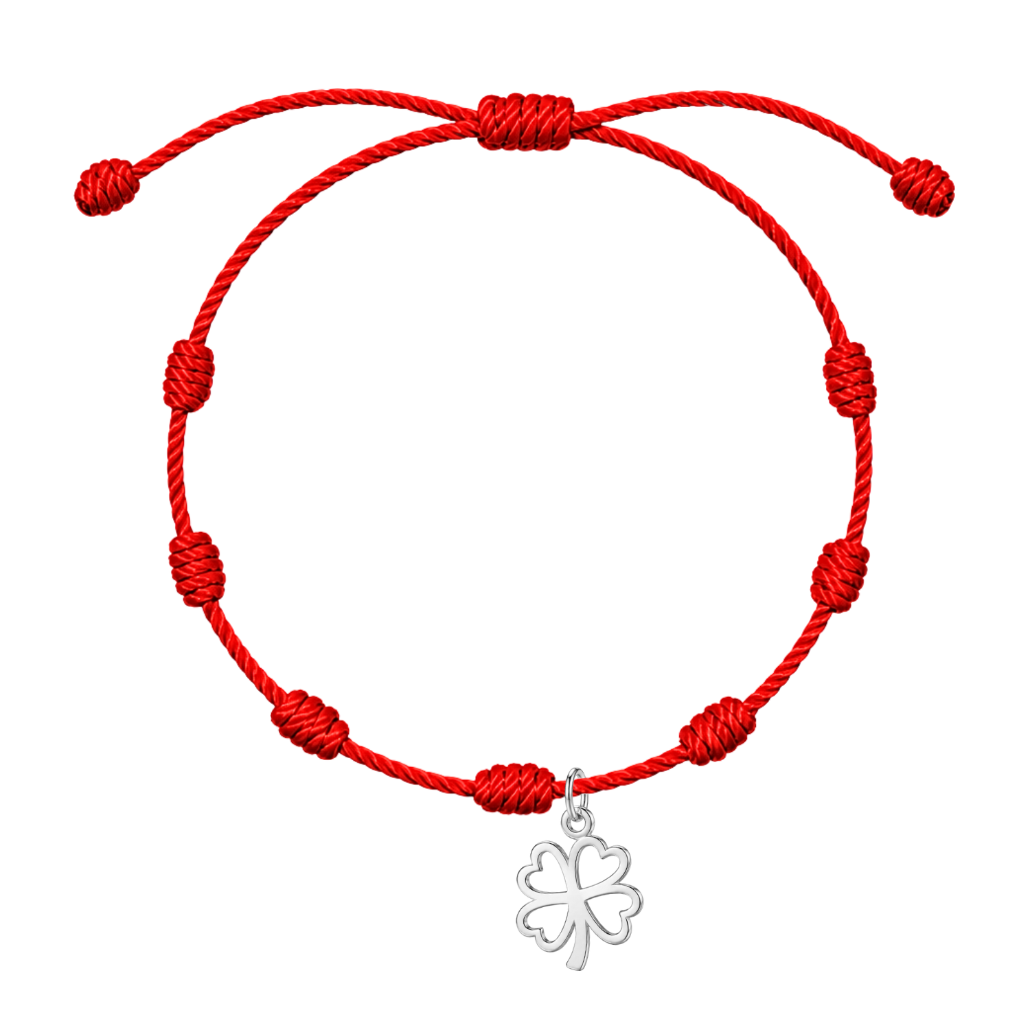 Pulsera 7 Nudos con Trébol de la Suerte