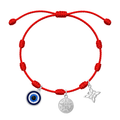Pulsera 7 nudos Tetragrámaton, Nudo de Bruja y Ojo Turco