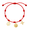 Pulsera 7 nudos Tetragrámaton, Nudo de Bruja y Trébol