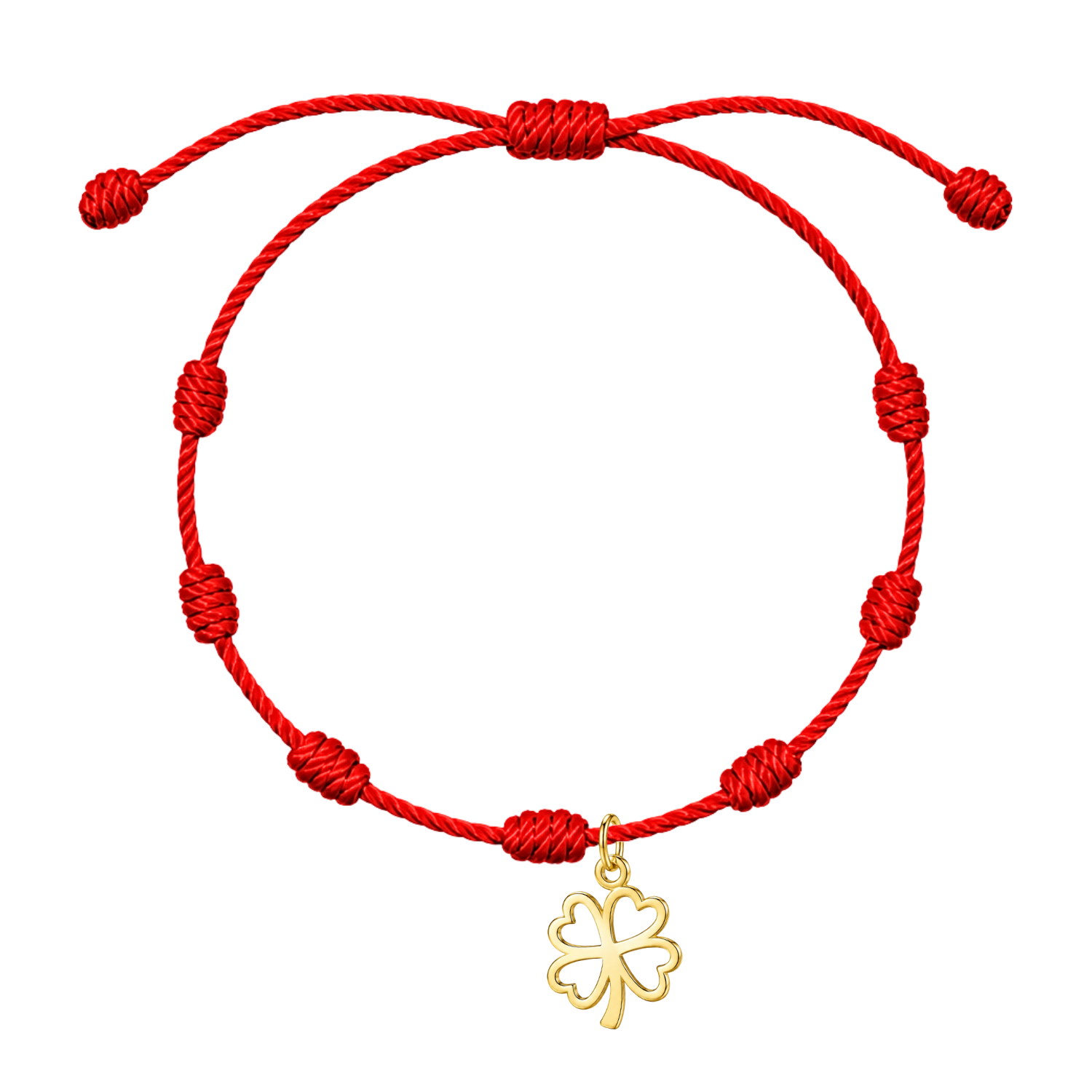 Pulsera 7 Nudos con Trébol de la Suerte